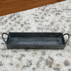 Rectangular Metal Tray with Handles